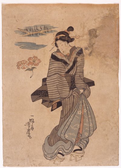 Bez tytułu (drzeworyt kolorowy) autorstwa School Japanese