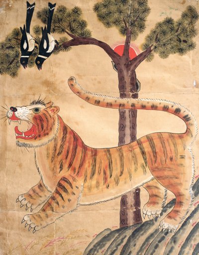 Seonangsin (naturalny pigment na papierze) autorstwa School Korean