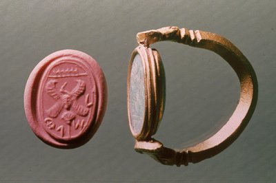 Sygnet Sophat z odciskiem, VIII wiek p.n.e. (metal) autorstwa School Levantine