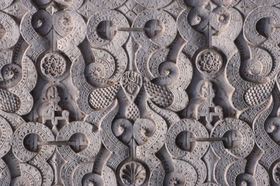 Fragment muru wzniesionego przez Saadytów w 1565 r. (stiuk) autorstwa School Moroccan