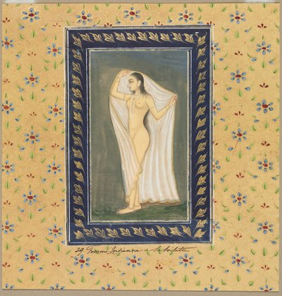 Dama po kąpieli autorstwa School Mughal