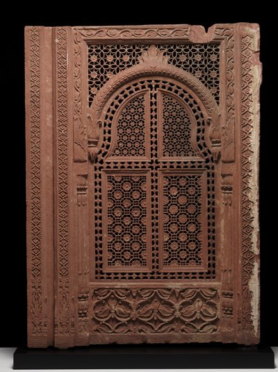 Para ekranów Jali, ok. XVIII w. (piaskowiec) autorstwa School Mughal