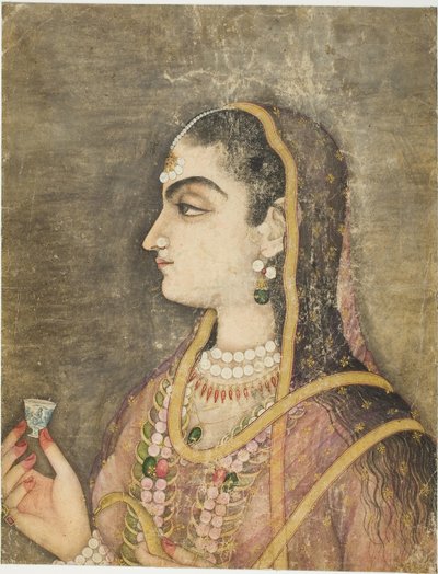 Portret księżniczki autorstwa School Mughal