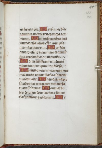 Kings 9, f.235r, Księga godzin, użycie Sarum ("Księga godzin Anny Boleyn") (welin) autorstwa School Netherlandish