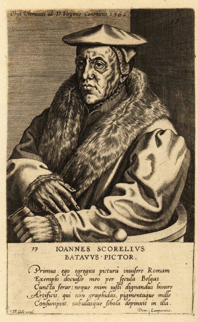 Portret Jana van Scorela, holenderskiego malarza autorstwa School Netherlandish