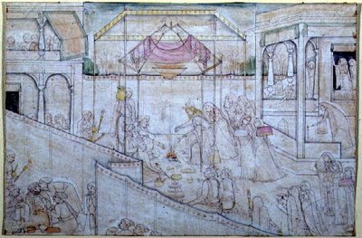47.110/1759 Małżeństwo Nala i Damayanti, od „Nala Damayanti”, przypisywane Ranjha, Chamba, Himachal Pradesh autorstwa School Pahari