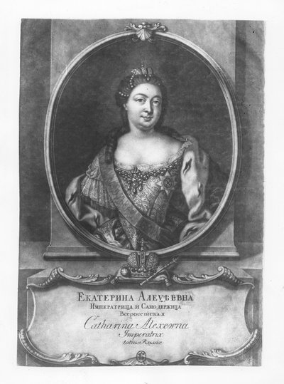 Katarzyna I z Rosji (grafika) autorstwa School Russian