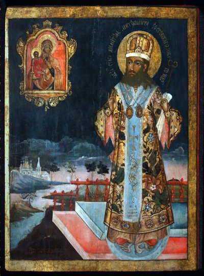 Dymitr z Rostowa (Demetrius ou Demetre z Rostowa) autorstwa School Russian