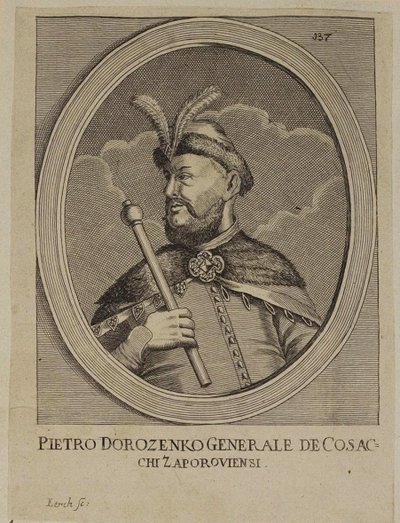 Petro Dorofeevich Doroszenko, Netman prawobrzeżnej Ukrainy (rycina) autorstwa School Russian