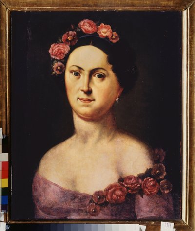 Portret baletnicy Avdotia Istomina (1799-1848), we Florze. Malarstwo anonimowe, olej na płótnie, ok. 1830 r. Sztuka rosyjska autorstwa School Russian