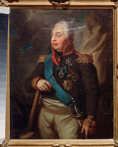 Portret księcia marszałka Michaiła Kutuzowa (M. Golenishchev-Koutouzov (Golenishchev Kutuzov) (1745-1813) (głównodowodzący wojsk rosyjskich w czasie kampanii rosyjskiej (1812) przez Napoleona Bonaparte (1769-1821). Obraz rosyjskiego mistrza, dziś autorstwa School Russian