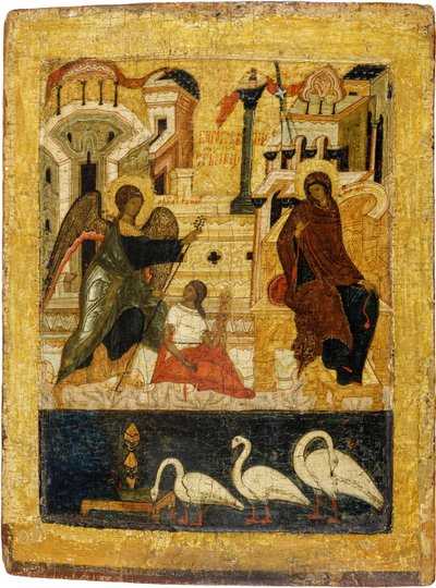 Ikona rosyjska: Zwiastowanie. Tempera na desce, połowa XVI w., Muzeum Historii i Sztuki, Suzdal autorstwa School Russian