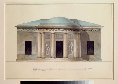Sala koncertowa. Praca rosyjskiego mistrza, akwarela na papierze, ok. 1826 r. Państwowy Skansen Carskie Sioło, Sankt Petersburg. autorstwa School Russian