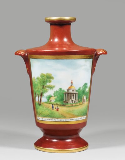 Wazon przedstawiający kozaka zaporoskiego, ok.1825 (porcelana) autorstwa School Russian