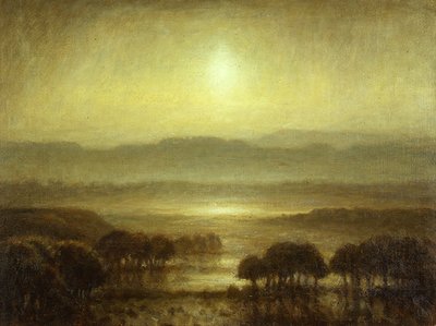 Wschód słońca (olej na płótnie) autorstwa School Scottish
