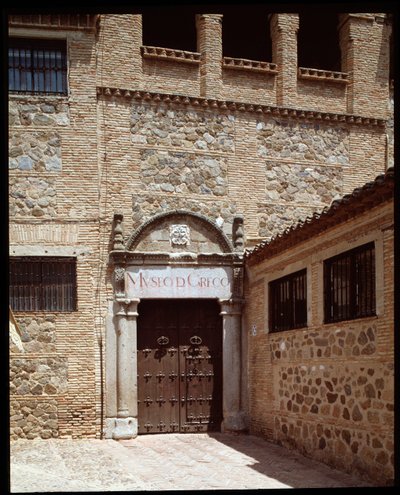 Widok na dom muzealny malarza Dominikos Theotokopoulosa dit El Greco autorstwa School Spanish