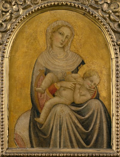 Dziewica z Dzieciątkiem, c.1420 (tempera na panelu) autorstwa School Tuscan