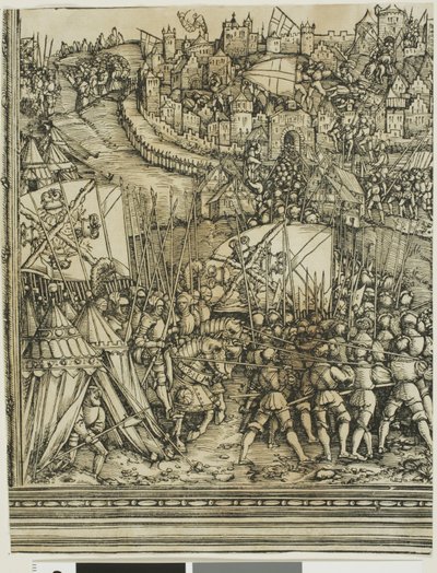 Kampania na Węgrzech, z Łuku Triumfalnego Maksymiliana I autorstwa School of Albrecht Dürer