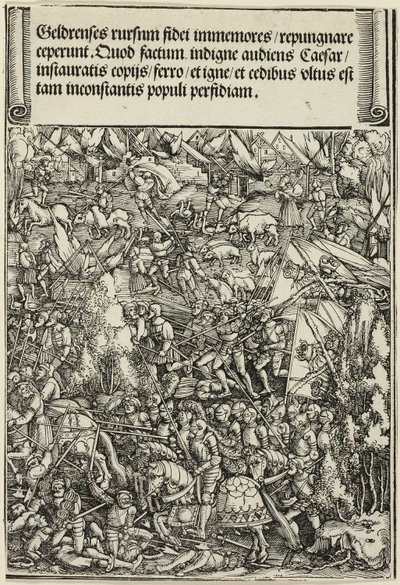 Druga wojna w Gueldres, z Łuku Triumfalnego Maksymiliana I autorstwa School of Albrecht Dürer