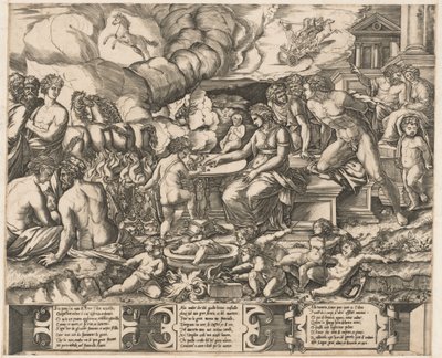 Alegoria Miłości autorstwa School of Marcantonio Raimondi, after Baccio Bandinelli
