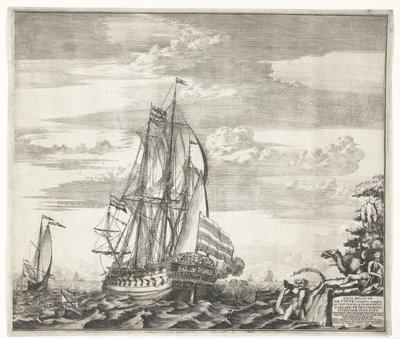 Flagship Goto Predestinatsia Opatrzność Boża zbudowana przez Piotra Wielkiego w Woroneżu, 1700, 170 autorstwa Schoonebeek