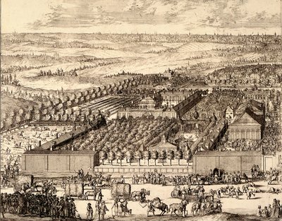 Dzielnica niemiecka Nemetskaya sloboda w Moskwie lewa część, 1705 autorstwa Schoonebeek