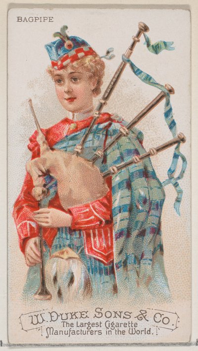 Dudy z serii Musical Instruments N82 do papierosów marki Duke, 1888., 1888. autorstwa Schumacher and Ettlinger