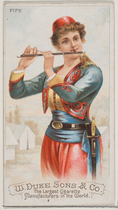 Fife, z serii Musical Instruments N82 do papierosów marki Duke, 1888., 1888. autorstwa Schumacher and Ettlinger