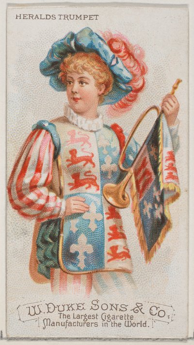 Heralds Trumpet z serii Musical Instruments N82 do papierosów marki Duke, 1888., 1888. autorstwa Schumacher and Ettlinger