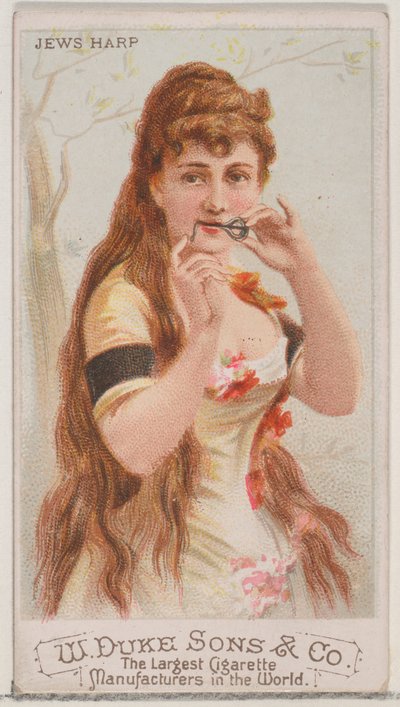 Jewish Harp, z serii Musical Instruments N82 na papierosy marki Duke, 1888., 1888. autorstwa Schumacher and Ettlinger