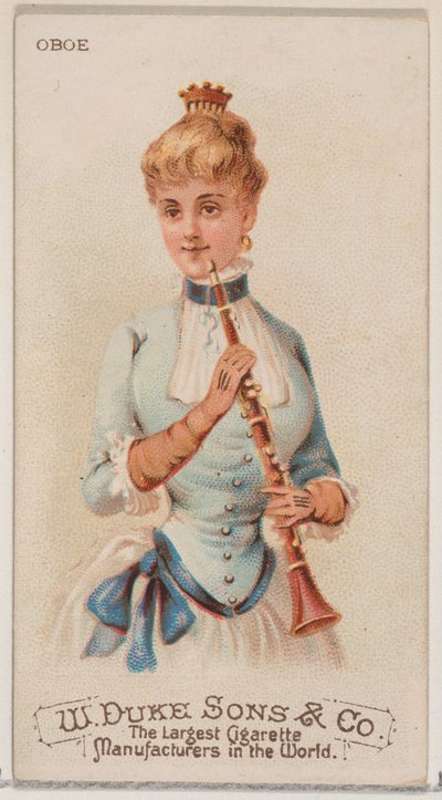 Obój z serii Musical Instruments N82 do papierosów marki Duke, 1888., 1888. autorstwa Schumacher and Ettlinger