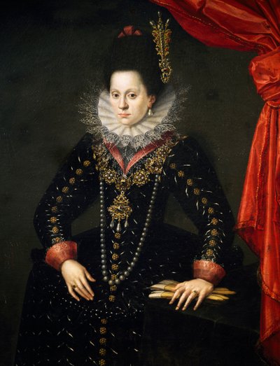 Portret Elżbiety Lotaryngii, księżnej małżonki Bawarii autorstwa Scipione (1550 98) Pulzone