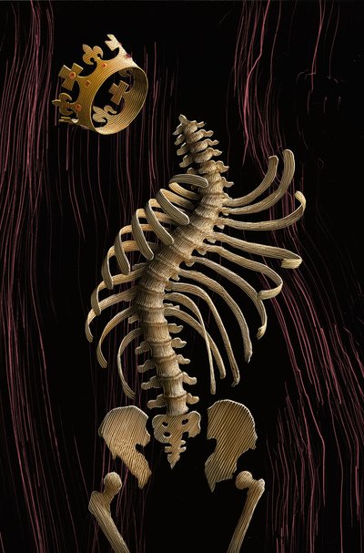 Ryszard III, 2016 (scratchboard, pokolorowany cyfrowo) autorstwa Scott McKowen