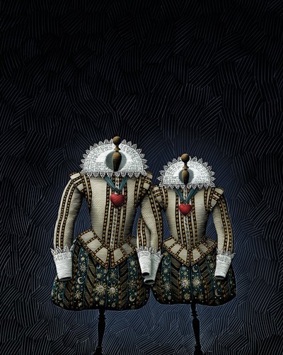 Twelfth Night, 2009 (scratchboard, pokolorowany cyfrowo) autorstwa Scott McKowen