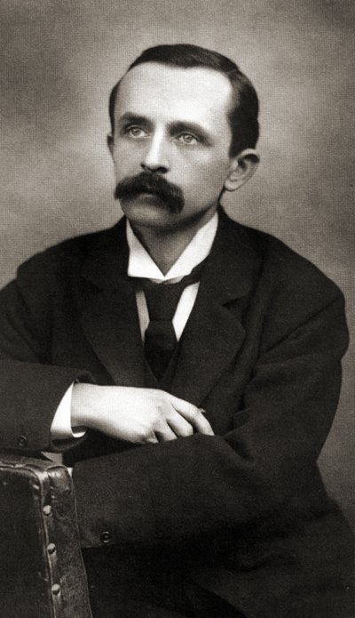 Portret J.M.Barrie, c1890 (zdjęcie w sepii) autorstwa Scottish School
