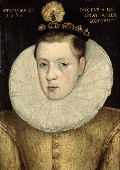 Portret Jakuba VI ze Szkocji, później Jakuba I z Anglii (1566-1625) 1586 autorstwa Scottish School
