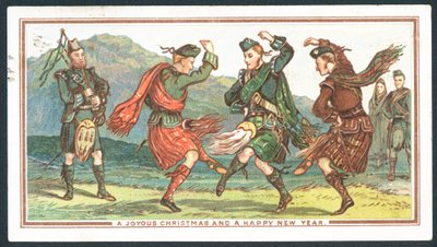 Szkocka kartka świąteczna autorstwa Scottish School