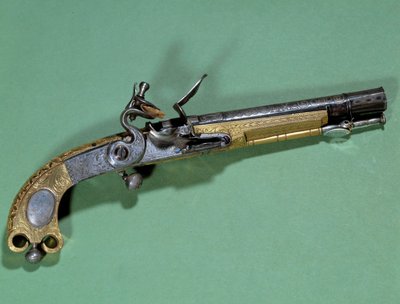Broń: pistolet krzemienny autorstwa Joachima Murata autorstwa Scottish School