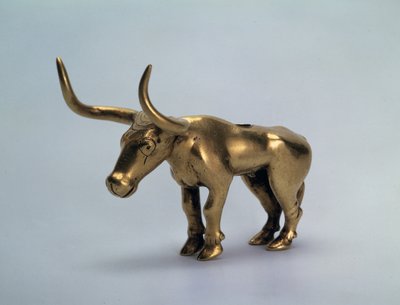 Figurka byka ze słupa baldachimu, III tysiąclecie p.n.e. autorstwa Scythian