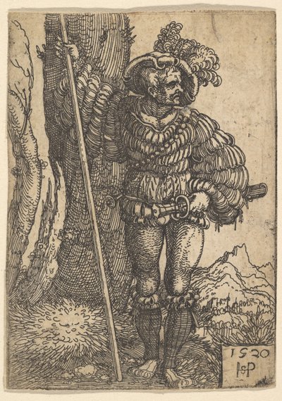 Lansquenet, 1520. autorstwa Sebald Beham
