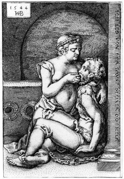 „Cimon i Pero”, 1544 1849. autorstwa Sebald Beham