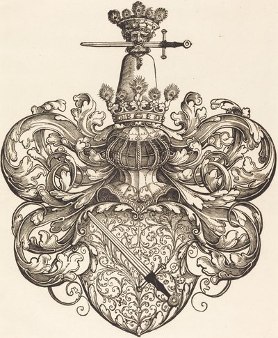 Herb rodziny Kressów autorstwa Kressenstein autorstwa Sebald Beham