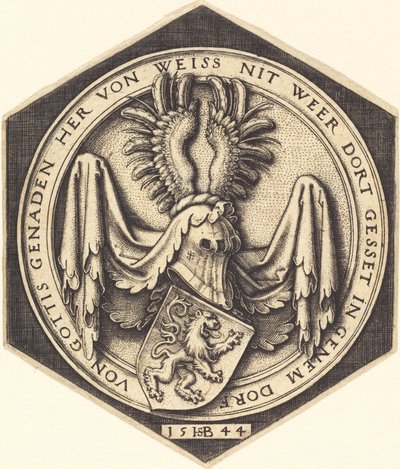 Herb z lwem autorstwa Sebald Beham