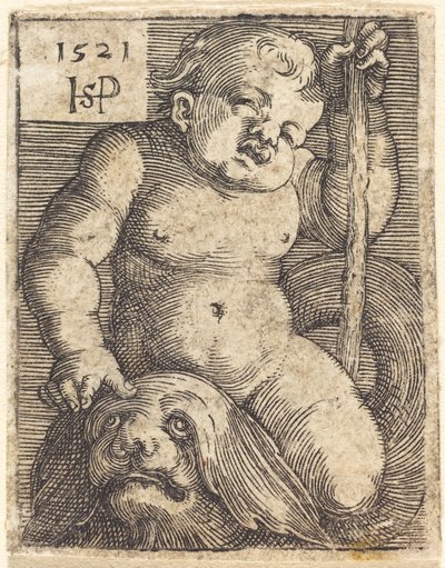 Geniusz na delfinie autorstwa Sebald Beham