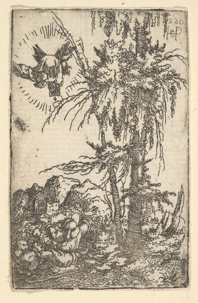 Joachim Przyjęcie Obietnicy Narodzin Dziewicy, 1520. autorstwa Sebald Beham