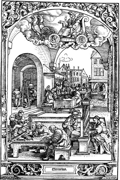 Merkury, 1531 autorstwa Sebald Beham