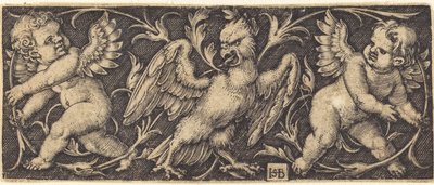 Ornament z orłem i dwoma geniuszami autorstwa Sebald Beham