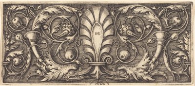 Ornament z dwoma groteskowymi delfinami autorstwa Sebald Beham