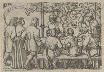 Uczta Chłopska, z Uczty Chłopskiej lub Dwunastu Miesięcy, 1546-47. autorstwa Sebald Beham