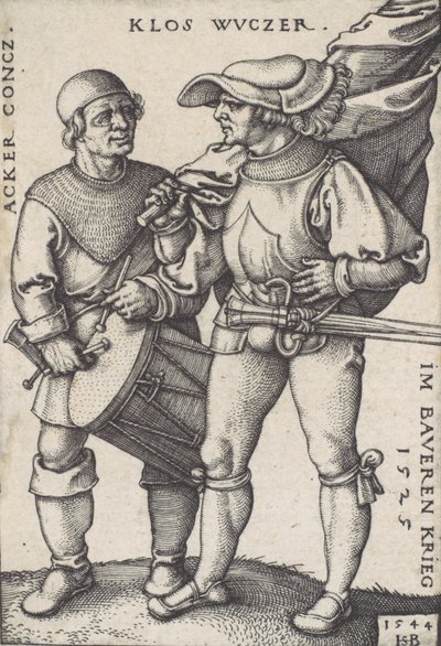 Standardowy okaziciel i perkusista, 1544. autorstwa Sebald Beham